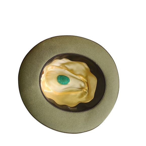 Vintage 40's Tonak Green Felt Hat Czech Republic 1799 - Picture 7 of 15